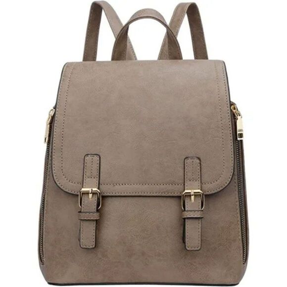 New STYLISH Small Backpack Bag for Women with Multiple Pockets, Khaki - Picture 1 of 7